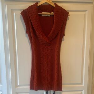Women's Red Orange Sweater Vest